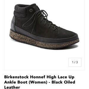 Size 41 BIRKENSTOCK black oiled leather, ankle boot